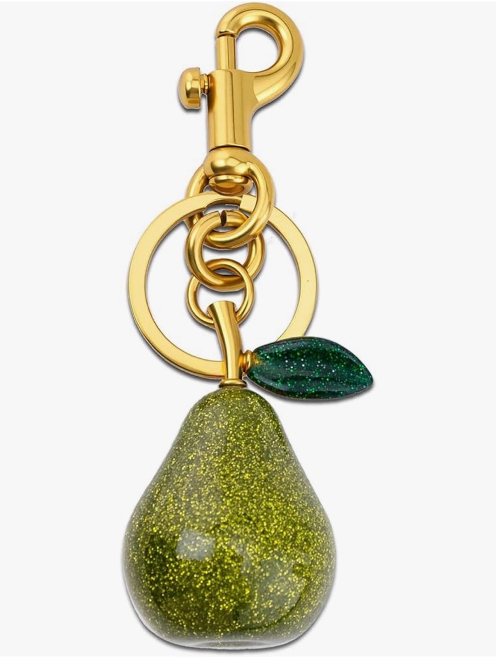 Green Handbag Charm or Key Chain  with Gold Accents. New - Picture 5 of 5